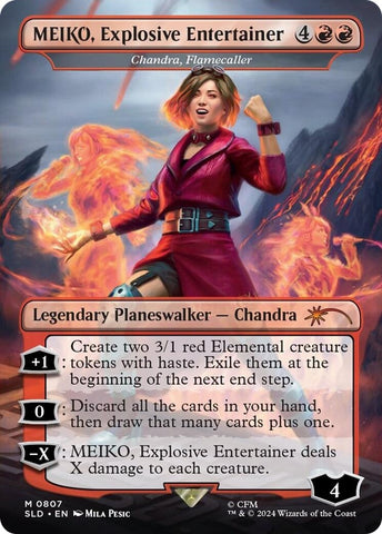 Image for MEIKO, Explosive Entertainer - Chandra, Flamecaller (807) [Secret Lair Drop Series]
