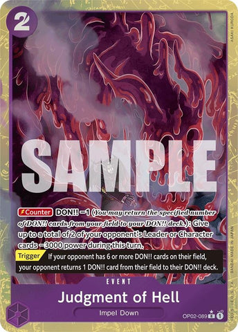 Judgment of Hell (Alternate Art) (OP02-089) (PRB-01)