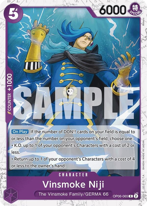 Image for Vinsmoke Niji (OP06-065) (Jolly Roger Foil) (OP06-065) - One Piece Card Game
