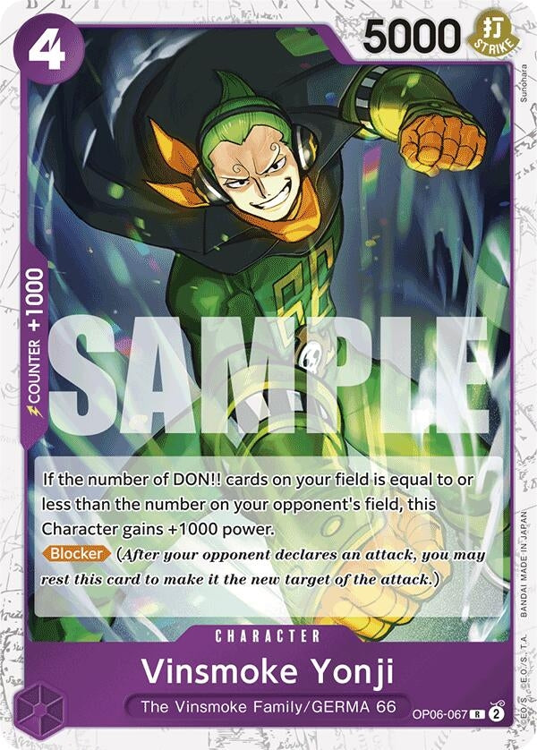 Image for Vinsmoke Yonji (OP06-067) (Jolly Roger Foil) (OP06-067) - One Piece Card Game