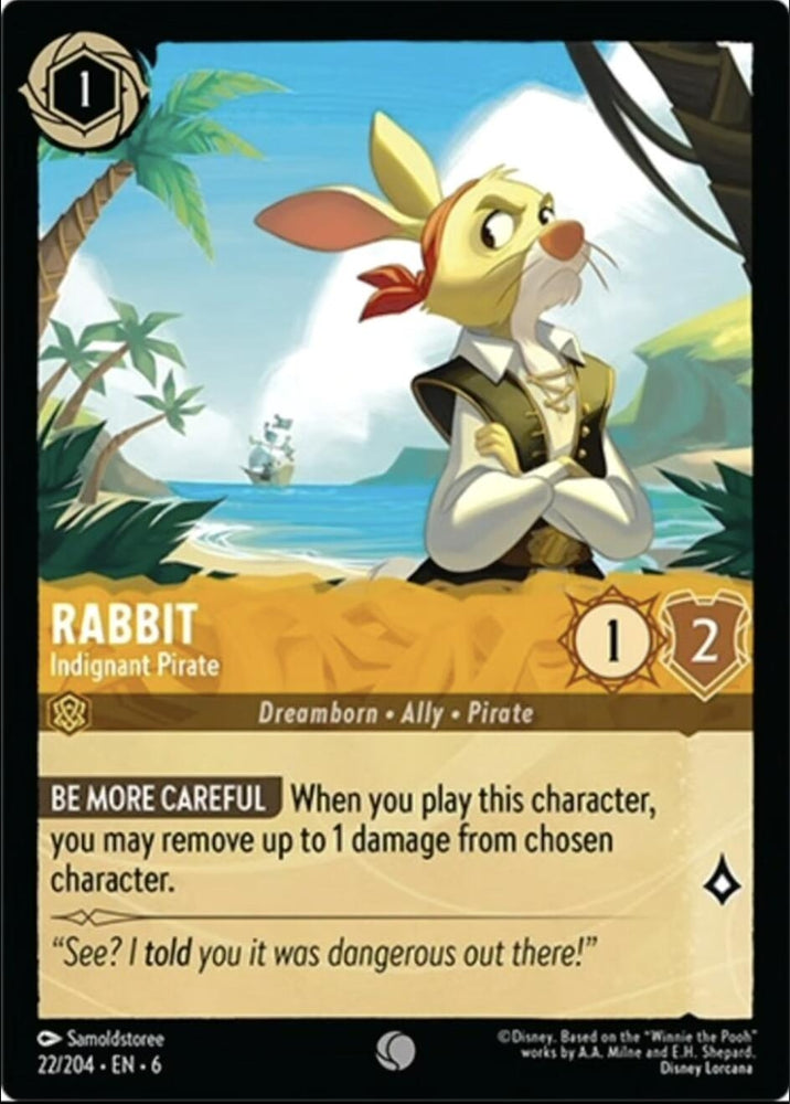 Image for Rabbit - Indignant Pirate (22/204) - Disney Lorcana
