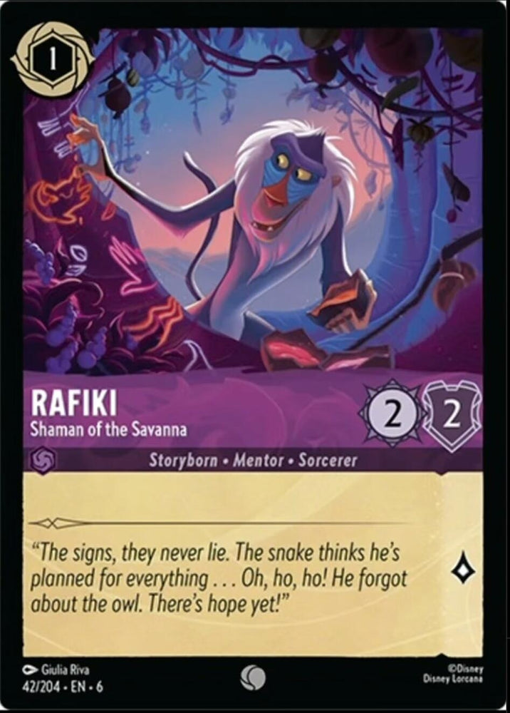 Image for Rafiki - Shaman of the Savanna (42/204) - Disney Lorcana
