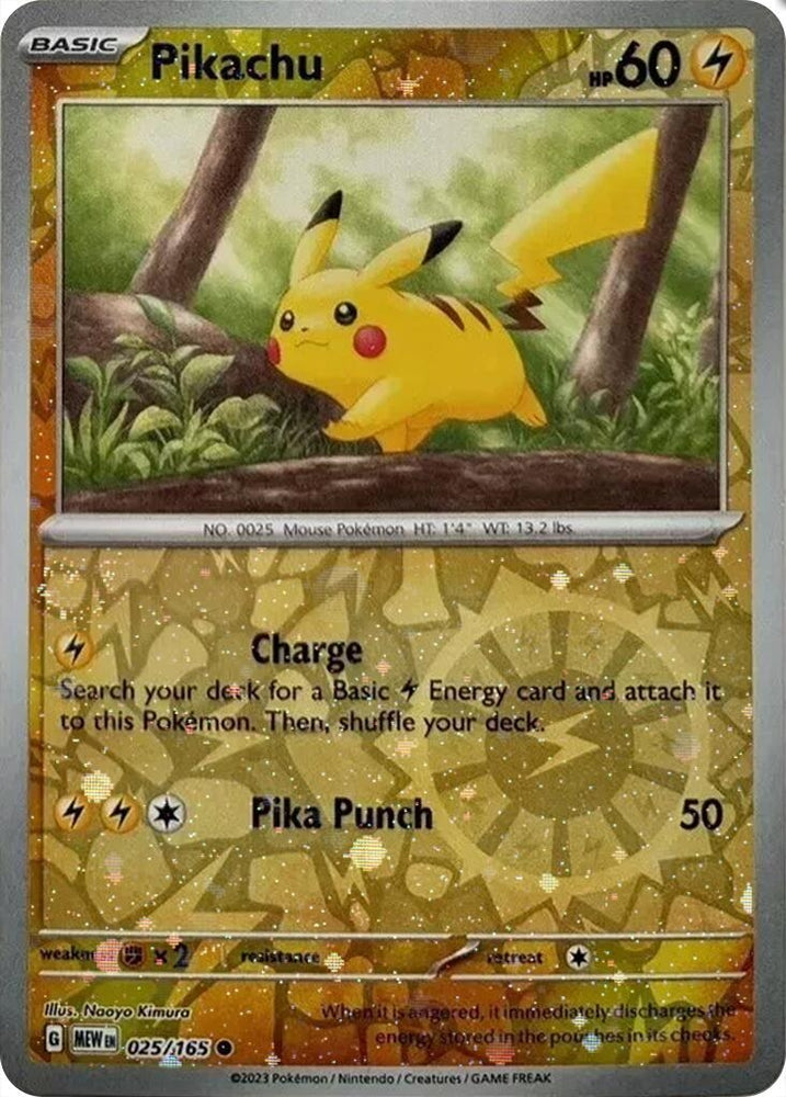 Pikachu - 025/165 (Reverse Cosmos Holo) (Costco Exclusive) (025/165) (Miscellaneous Cards & Products)