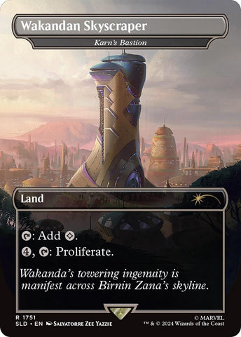 Image for Wakandan Skyscraper - Karn's Bastion (Rainbow Foil) (1751) [Secret Lair Drop Series]
