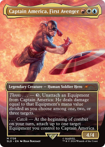 Image for Captain America, First Avenger (Rainbow Foil) (1726) [Secret Lair Drop Series]