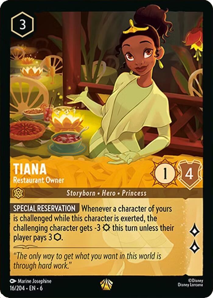 Image for Tiana - Restaurant Owner (16/204) - Disney Lorcana