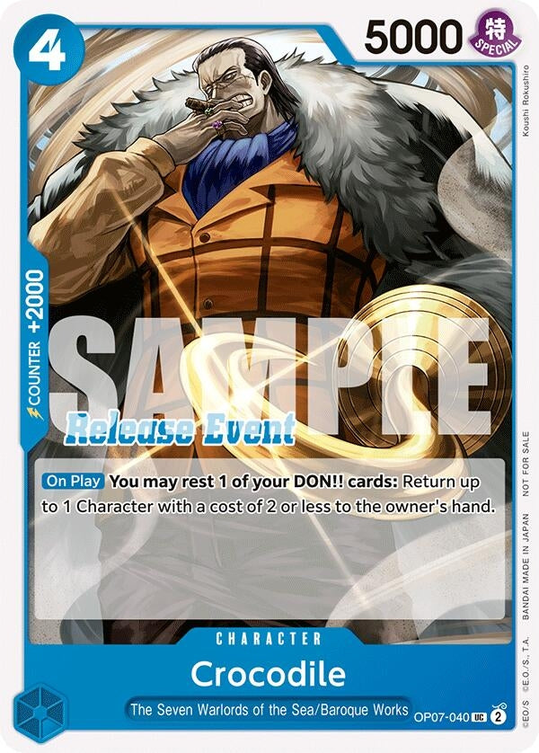 Crocodile (ST15 - ST20 Release Event Pack) (OP07-040) (One Piece Promotion Cards)