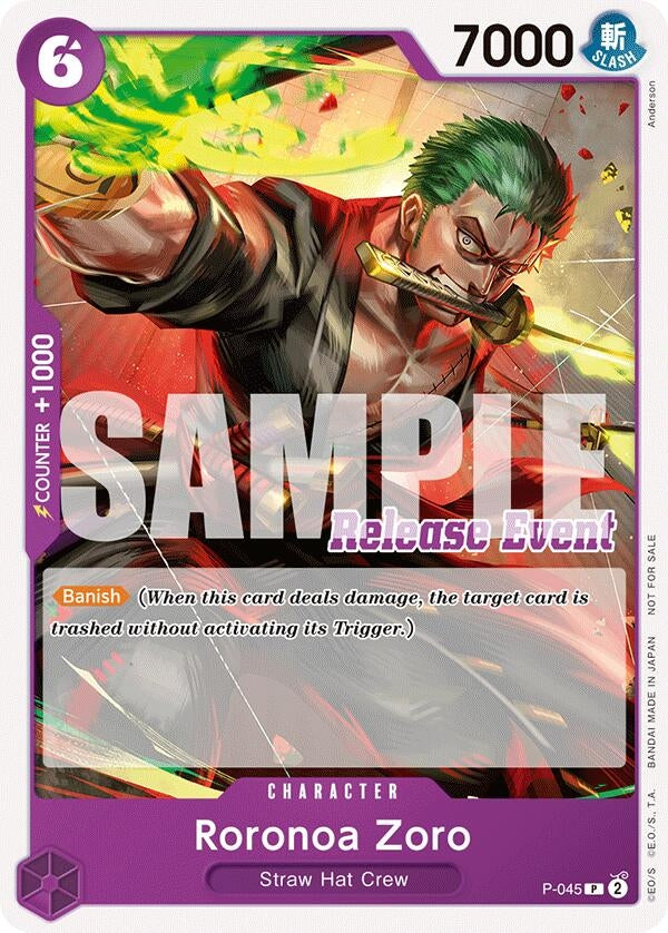Image for Roronoa Zoro (ST15 - ST20 Release Event Pack) (P-045) - One Piece Card Game