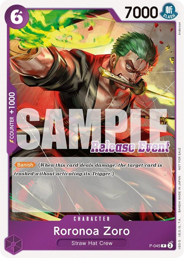 Image for Roronoa Zoro (ST15 - ST20 Release Event Winner Pack) (P-045) - One Piece Card Game