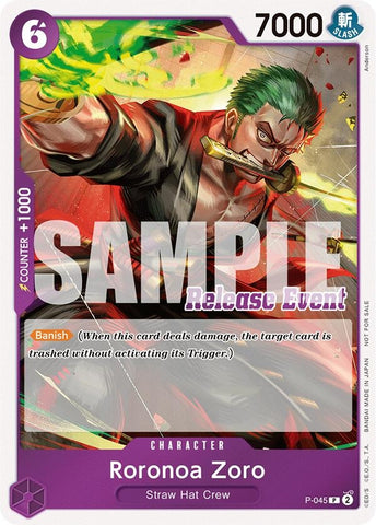 Image for Roronoa Zoro (ST15 - ST20 Release Event Winner Pack) (P-045) - One Piece Card Game