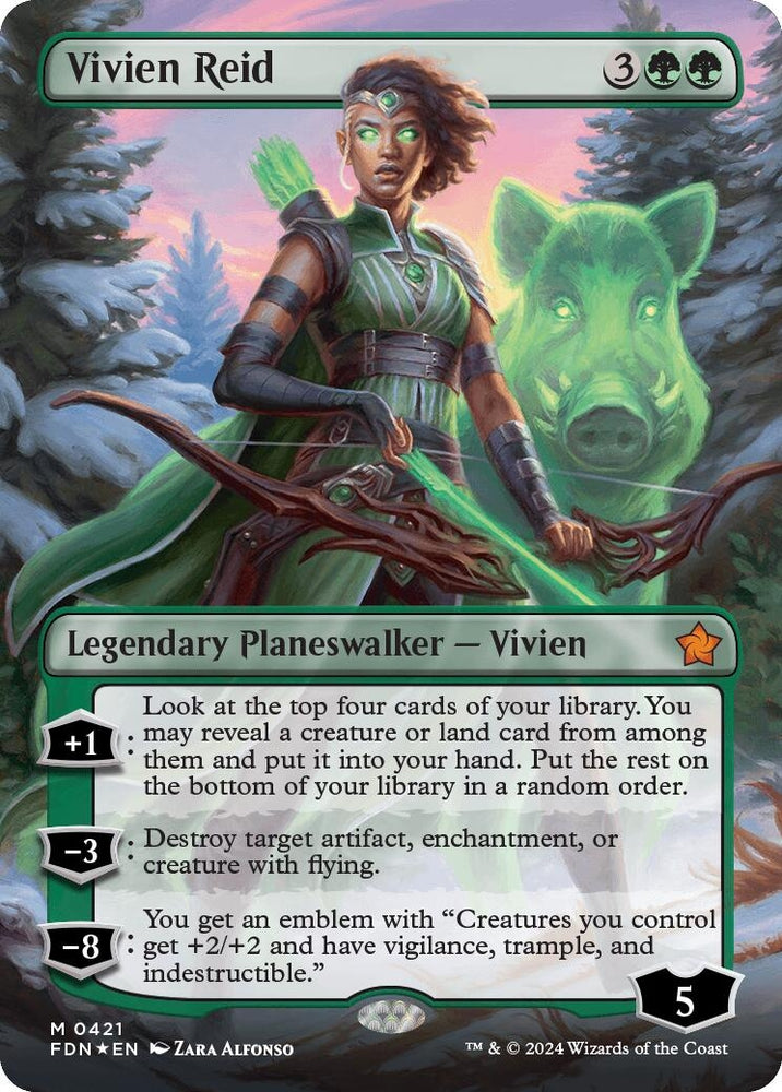 Image for Vivien Reid (Borderless) (Mana Foil) (421) [Foundations]