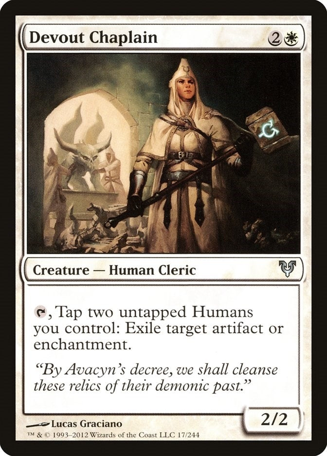 Image for Devout Chaplain (17) [Avacyn Restored]