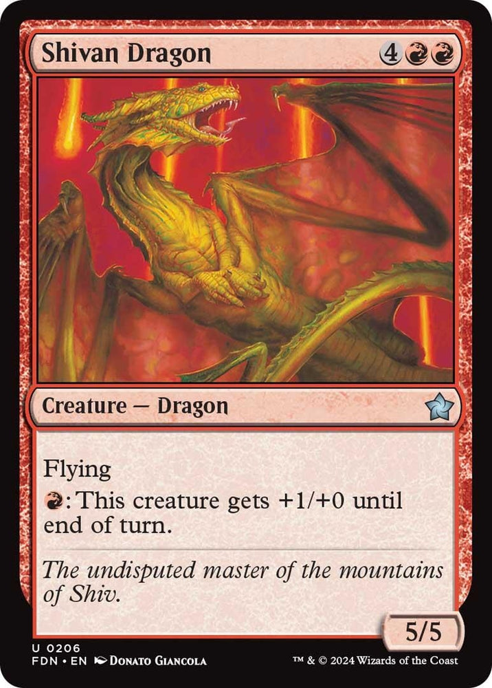Image for Shivan Dragon (206) [Foundations]