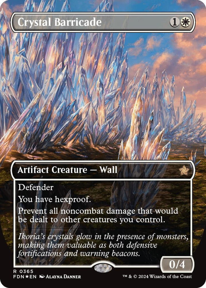 Image for Crystal Barricade (Borderless) (Mana Foil) (365) [Foundations]