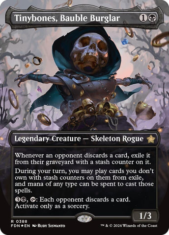 Image for Tinybones, Bauble Burglar (Borderless) (Mana Foil) (388) [Foundations]