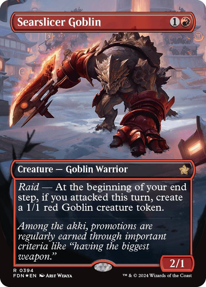 Image for Searslicer Goblin (Borderless) (Mana Foil) (394) [Foundations]