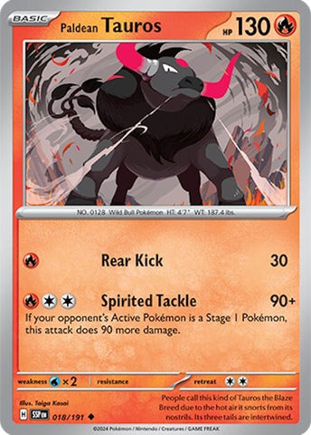 Image for Paldean Tauros - 018/191 (018/191) (SV08)