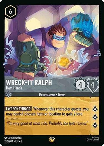 Image for Wreck-It Ralph - Ham Hands (190/204) - Disney Lorcana
