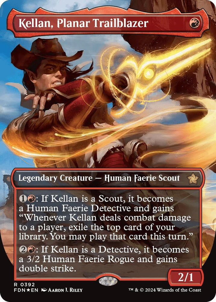 Image for Kellan, Planar Trailblazer (Borderless) (Mana Foil) (392) [Foundations]