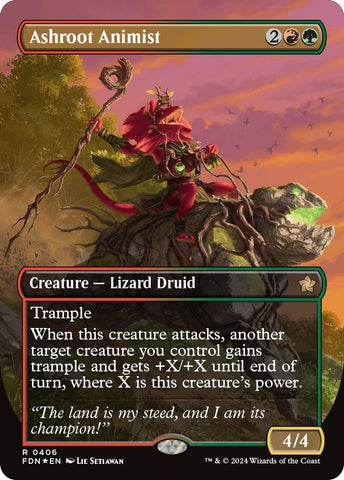 Image for Ashroot Animist (Borderless) (Mana Foil) (406) [Foundations]