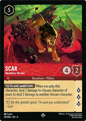 Image for Scar - Heartless Hunter (127/204) - Disney Lorcana