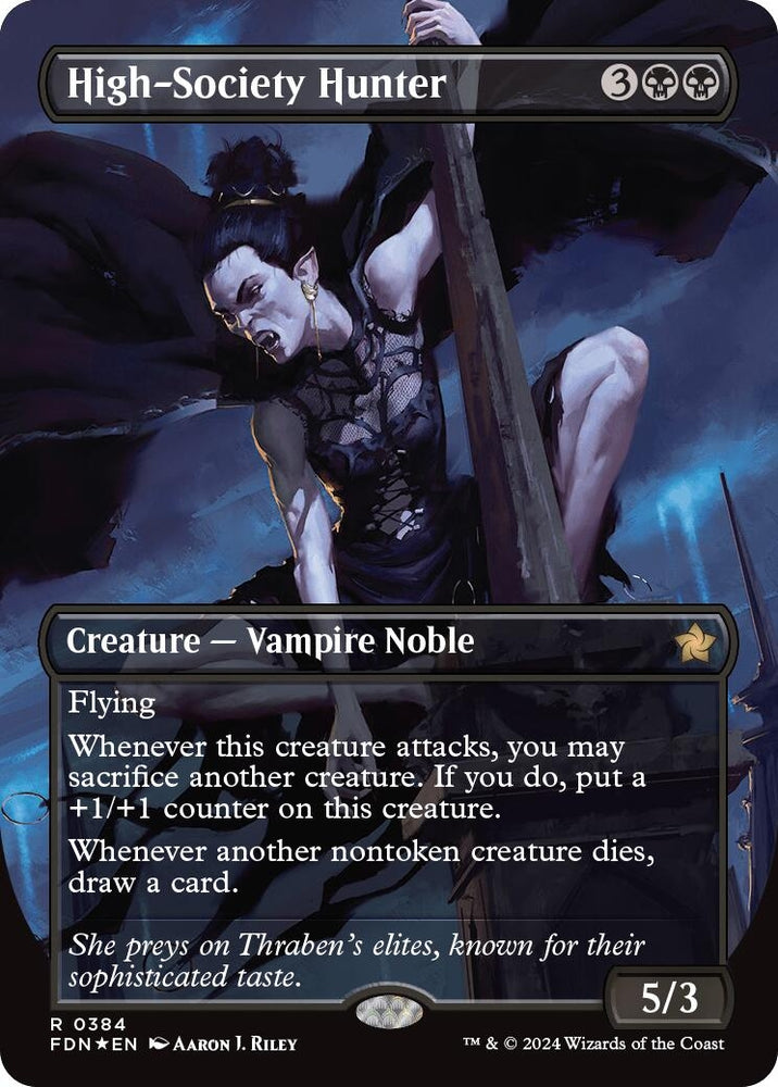 Image for High-Society Hunter (Borderless) (Mana Foil) (384) [Foundations]