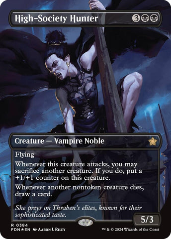 Image for High-Society Hunter (Borderless) (Mana Foil) (384) [Foundations]