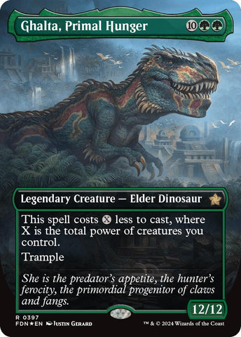 Image for Ghalta, Primal Hunger (Borderless) (Mana Foil) (397) [Foundations]