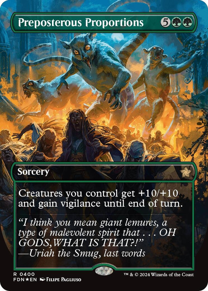 Image for Preposterous Proportions (Borderless) (Mana Foil) (400) [Foundations]