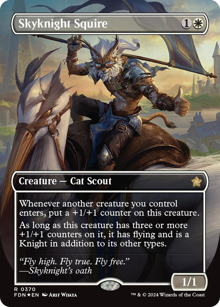 Image for Skyknight Squire (Borderless) (Mana Foil) (370) [Foundations]
