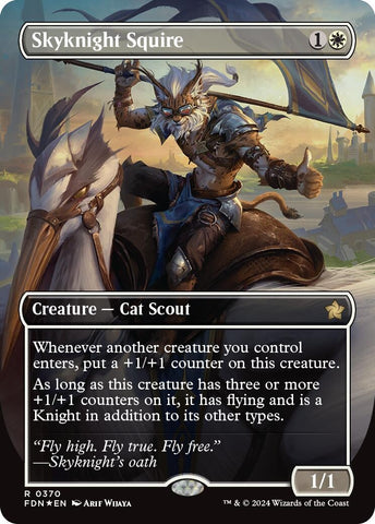 Image for Skyknight Squire (Borderless) (Mana Foil) (370) [Foundations]