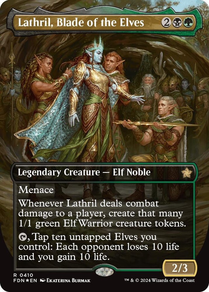 Image for Lathril, Blade of the Elves (Borderless) (Mana Foil) (410) [Foundations]