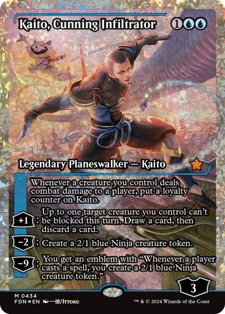 Image for Kaito, Cunning Infiltrator (Showcase) (Fracture Foil) (434) [Foundations]