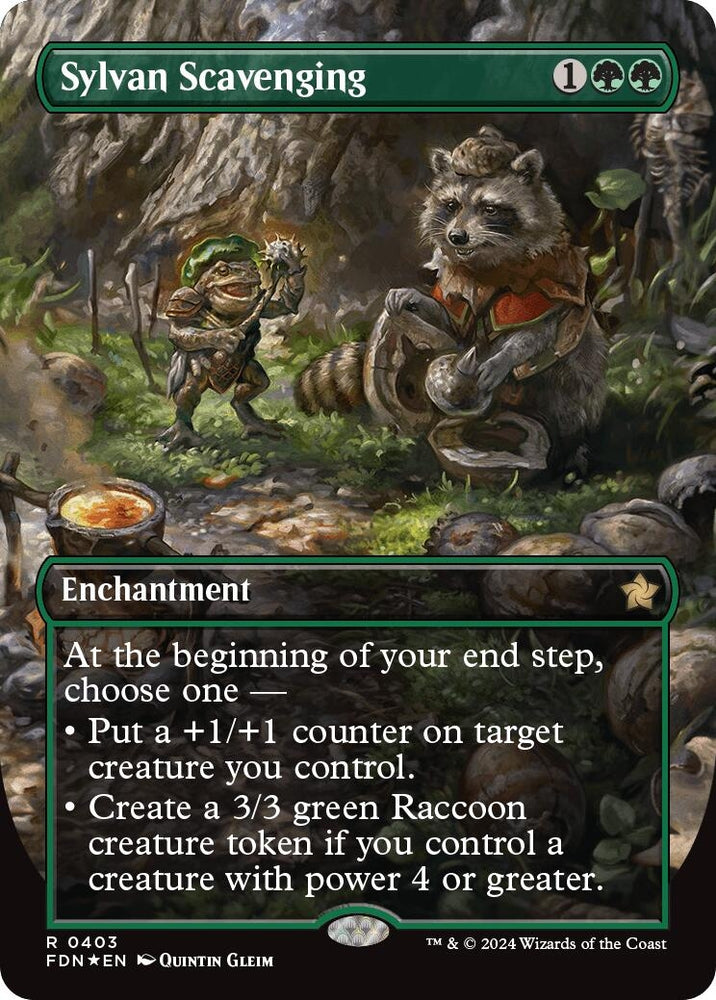 Image for Sylvan Scavenging (Borderless) (Mana Foil) (403) [Foundations]
