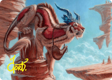 Image for Felidar Savior Art Card (3/54) (Gold-Stamped Signature) (3) [Art Series: Foundations]
