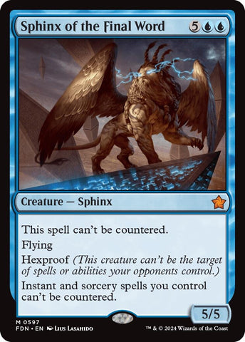 Image for Sphinx of the Final Word (597) [Foundations]