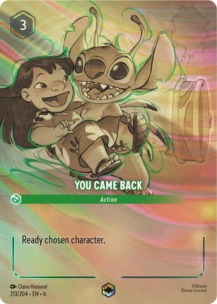 Image for You Came Back (Enchanted) (213/204) - Disney Lorcana