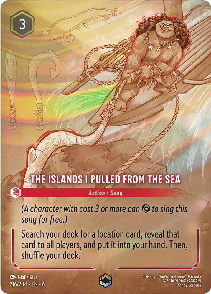 Image for The Islands I Pulled From The Sea (Enchanted) (216/204) - Disney Lorcana