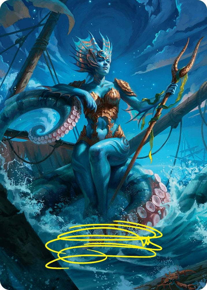 Image for Kiora, the Rising Tide Art Card (30/54) (Gold-Stamped Signature) (30) [Art Series: Foundations]