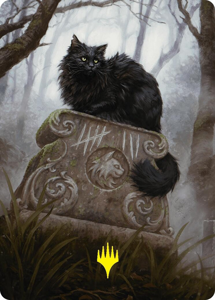 Image for Nine-Lives Familiar 2 Art Card (36/54) (Gold-Stamped Planeswalker Symbol) (36) [Art Series: Foundations]