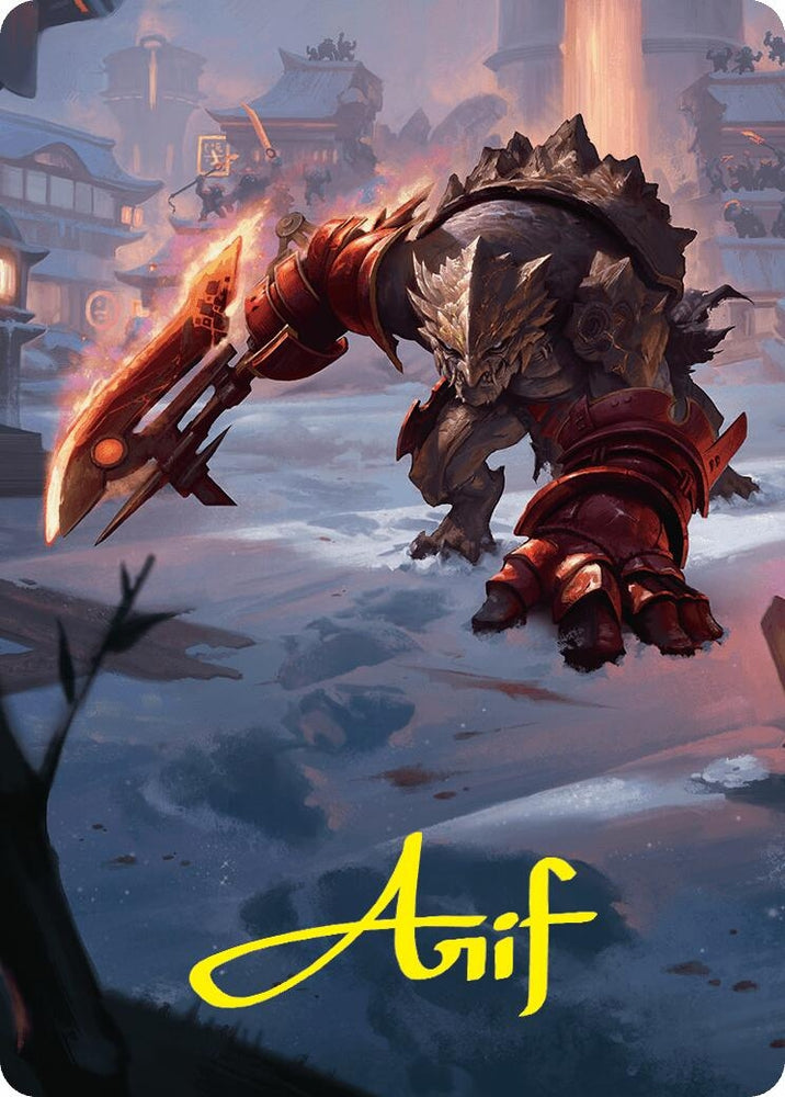 Image for Searslicer Goblin Art Card (39/54) (Gold-Stamped Signature) (39) [Art Series: Foundations]