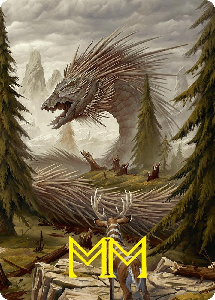 Image for Quilled Greatwurm Art Card (44/54) (Gold-Stamped Signature) (44) [Art Series: Foundations]