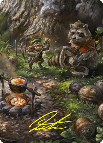 Image for Sylvan Scavenging Art Card (46/54) (Gold-Stamped Signature) (46) [Art Series: Foundations]