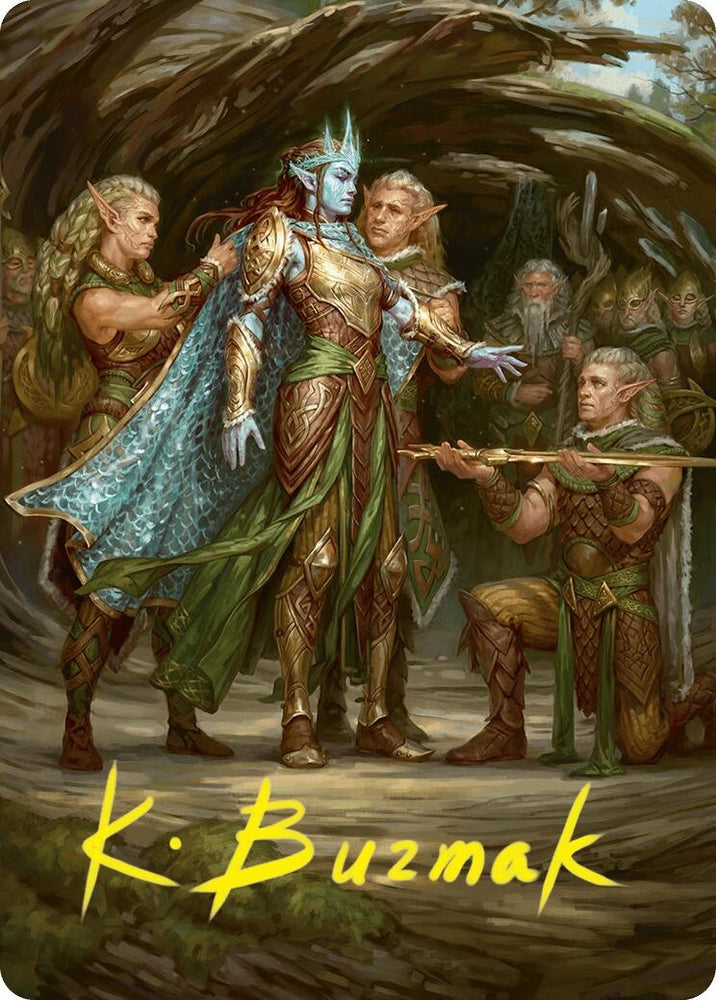 Image for Lathril, Blade of the Elves Art Card (48/54) (Gold-Stamped Signature) (48) [Art Series: Foundations]