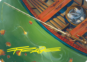 Image for Fishing Pole Art Card (18/54) (Gold-Stamped Signature) (18) [Art Series: Foundations]