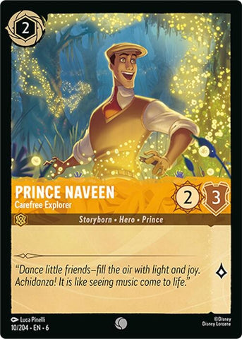 Image for Prince Naveen - Carefree Explorer (10/204) - Disney Lorcana