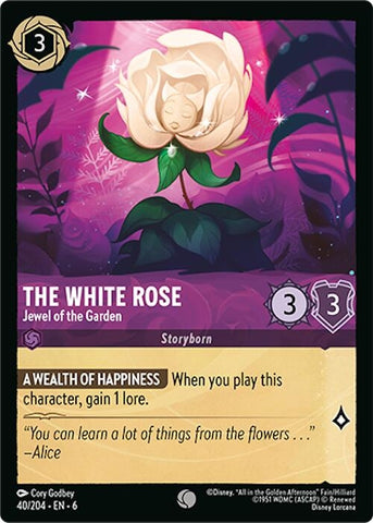 Image for The White Rose - Jewel of the Garden (40/204) - Disney Lorcana