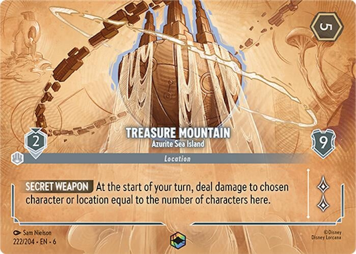 Image for Treasure Mountain - Azurite Sea Island (Enchanted) (222/204) - Disney Lorcana