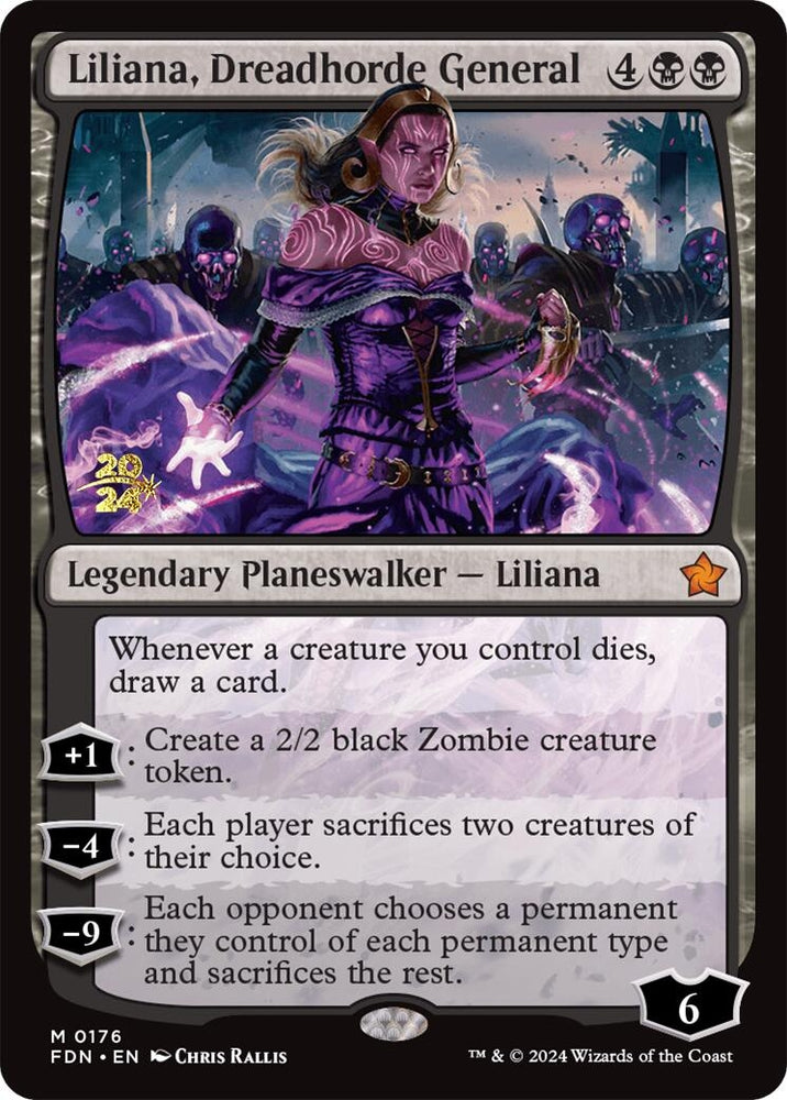 Image for Liliana, Dreadhorde General (FDN) (176) [Prerelease Cards]