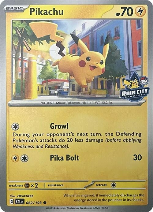 Pikachu (Rain City Showcase) (062/193) (Miscellaneous Cards & Products)